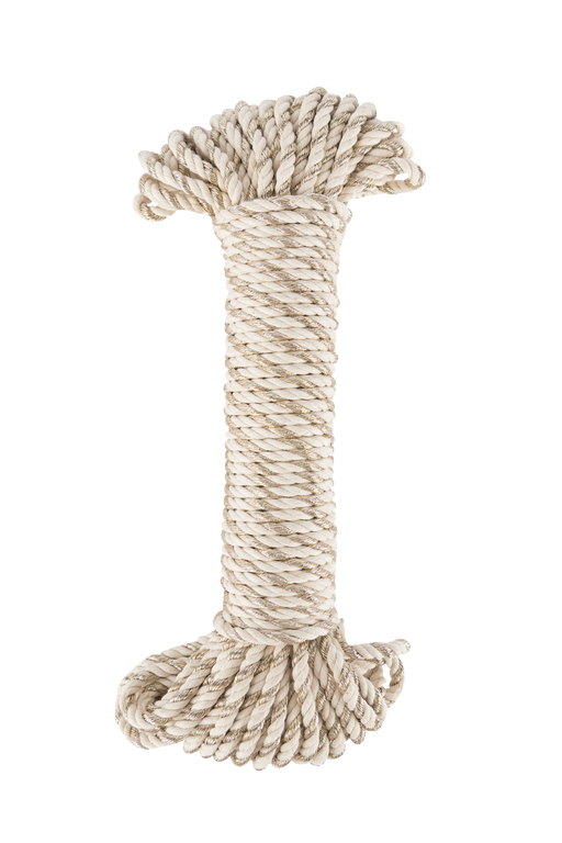 5mm cotton rope bundle metalic + natural