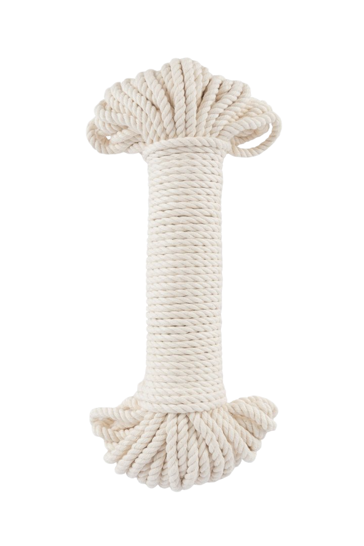 Natural 5 mm Macramé Twisted Cotton Rope