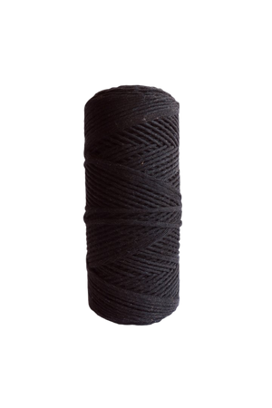 black 2mm 100% oeko tex certified cotton string or cord 