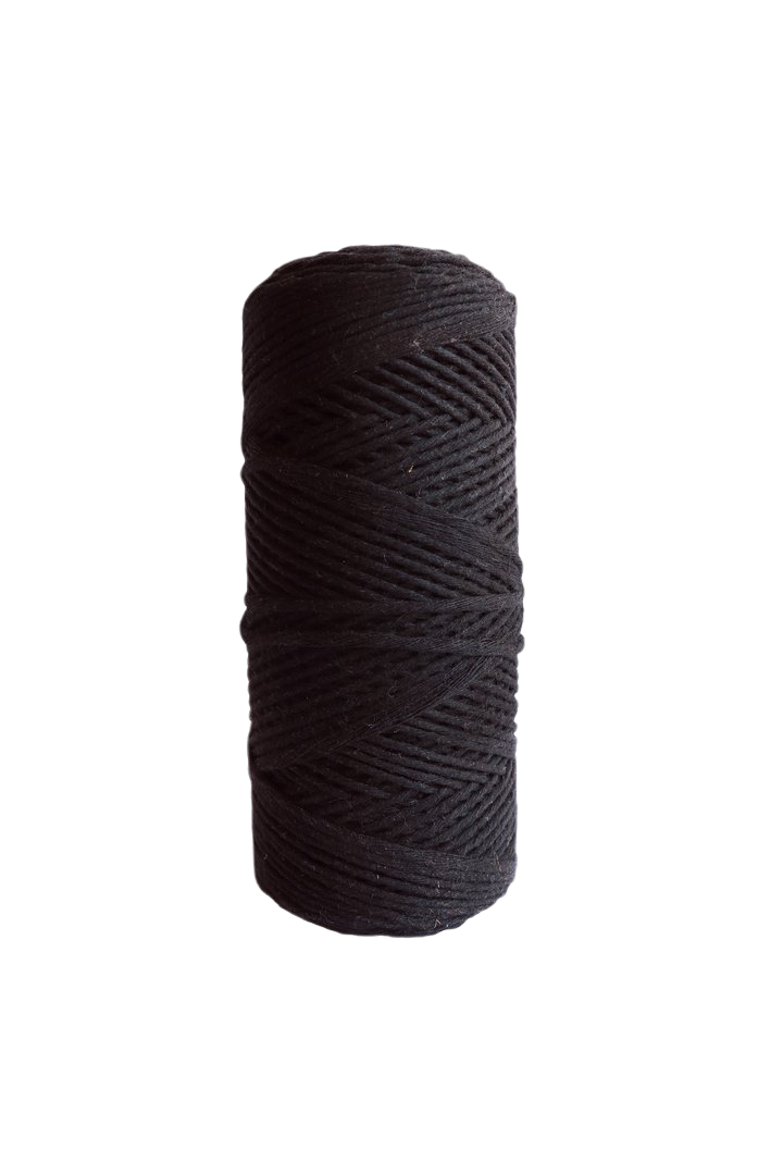 Cotton Macrame Rope Black String 2mm x 100m for DIY, Manual Work Gift Box :  : Arts & Crafts