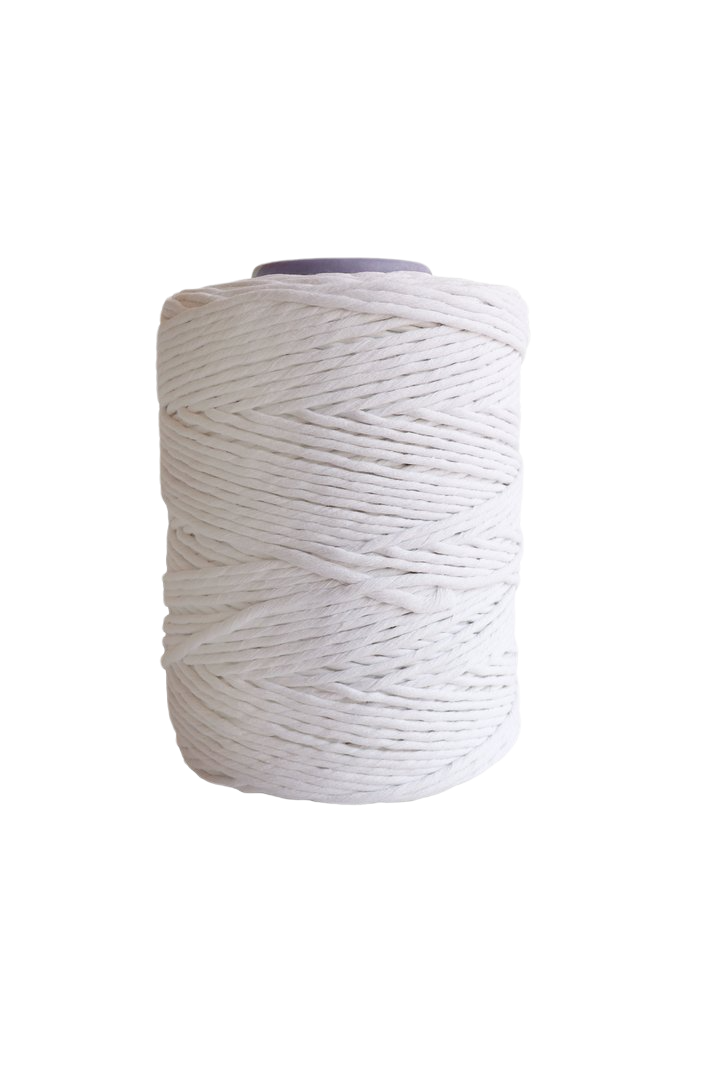 4mm Cotton String - Macrame Cord Bright White by Modern Macramé