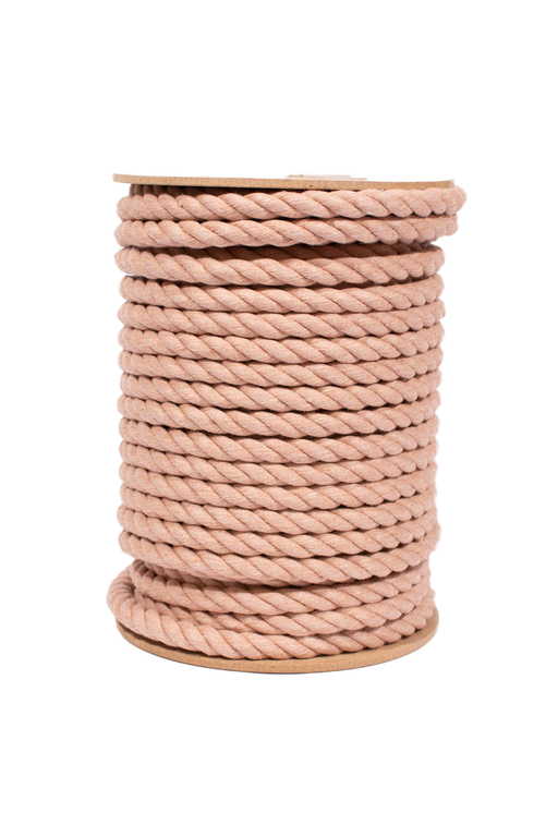 12mm cotton rope in Peach