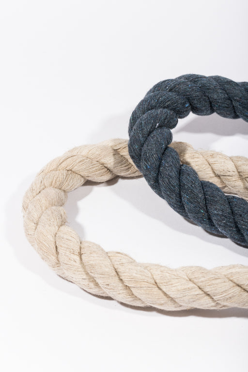 24mm Cotton Rope in Indigo and Linen Mix