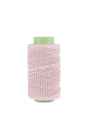 3mm 2 ply 100% cotton rope in light pink