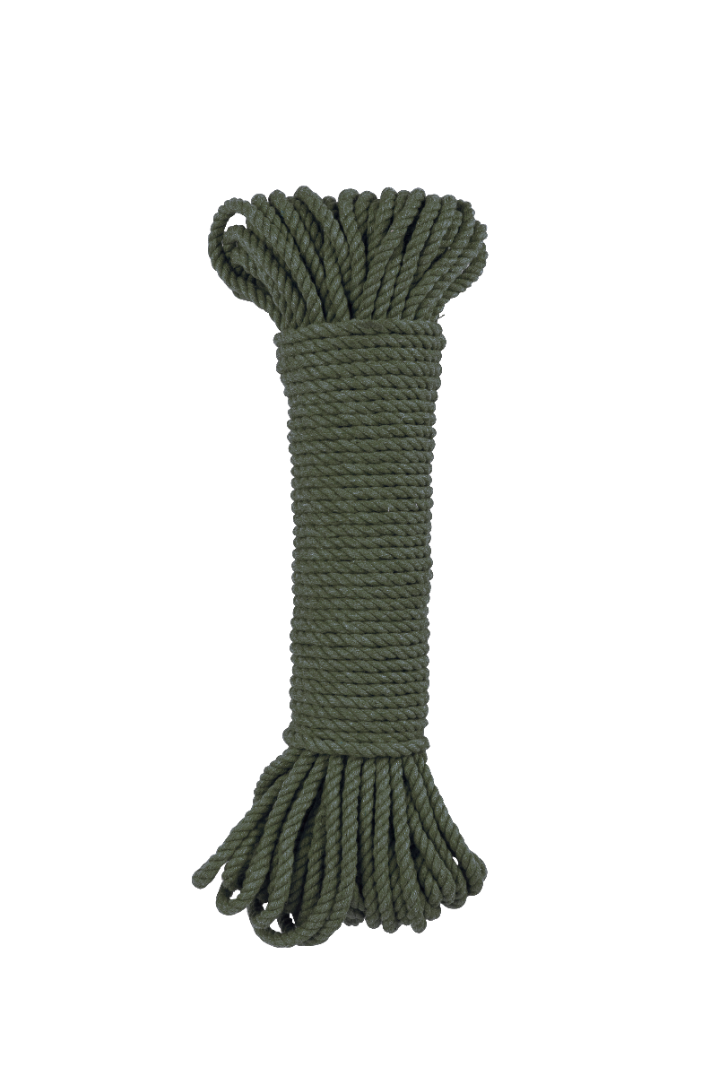 5mm cotton rope bundle army green