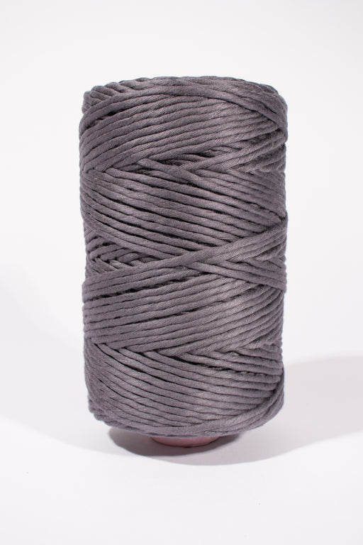 5mm bamboo super soft string for macrame - pewter