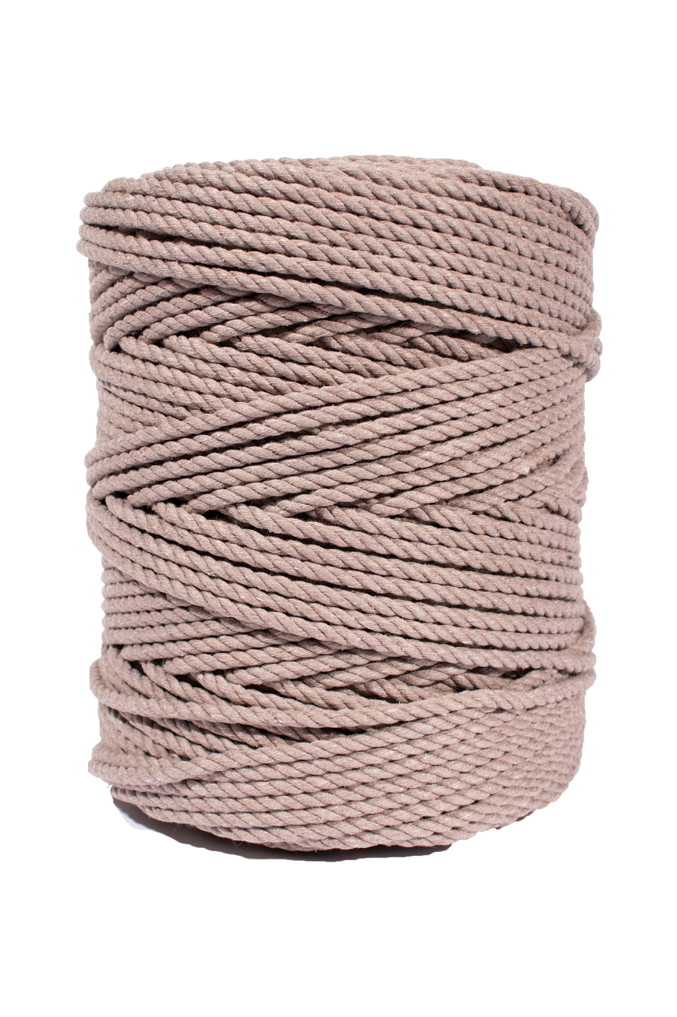 Ecru Twisted cotton cord 5mm 100mb