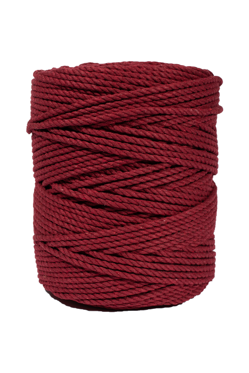 5mm cotton rope - cranberry