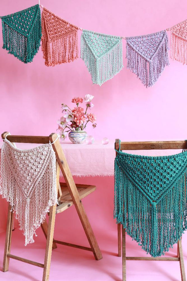 DIY macrame patterns for planning a baby shower or bachelorette parties