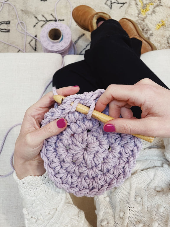 Crochet Trivet in Lavender