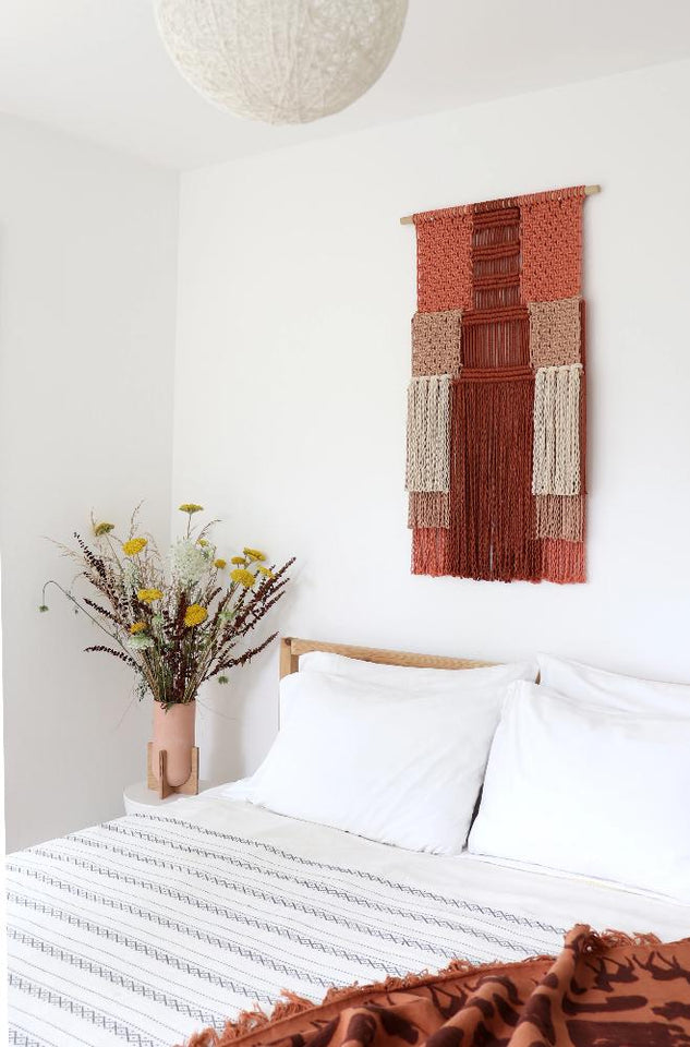 Learn Macrame with our easy colorful macrame wall hanging pattern. 