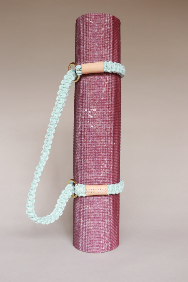 Macrame Yoga Strap / Yoga mat sling holder with handle – Coastal villa