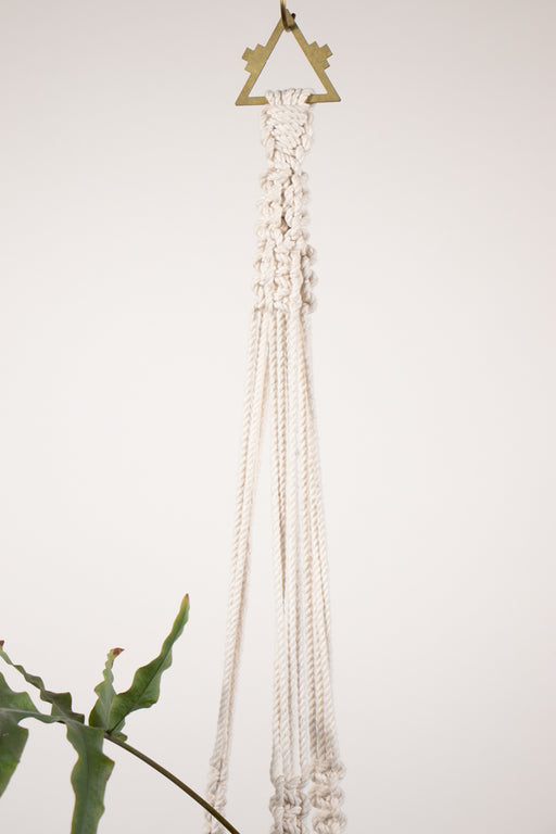 Plant Hanger featuring ak studios brass triangle bead