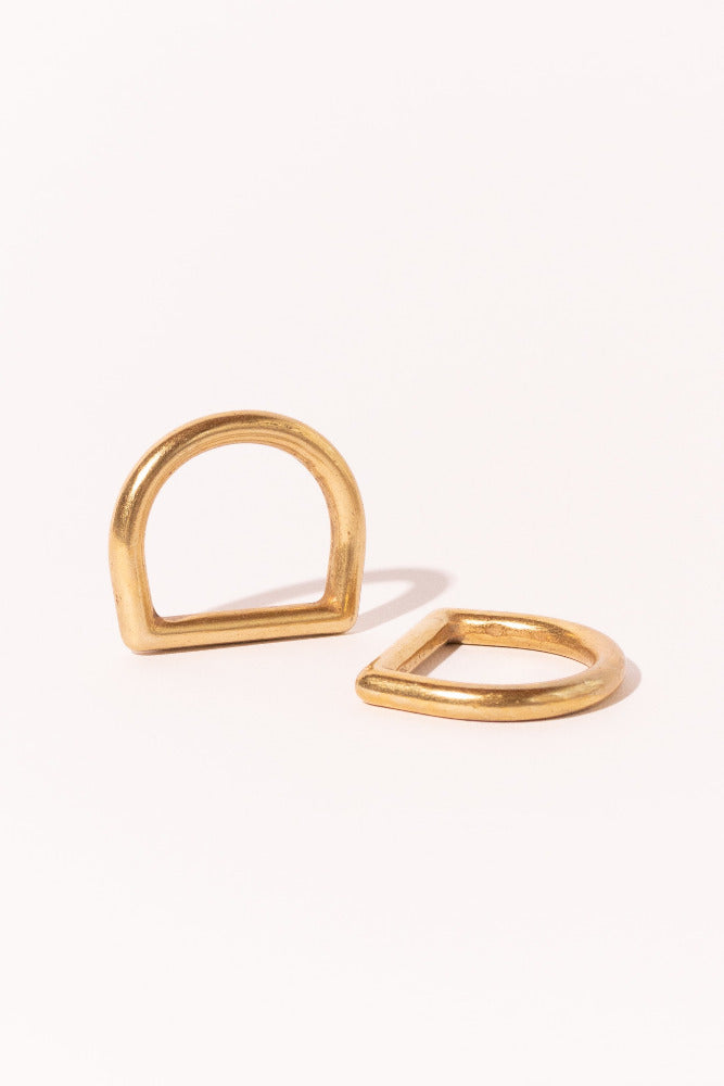Brass D Ring Set of 2