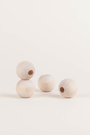 Natural Wood Beads - Large Round, Beads - MODERN MACRAMÉ