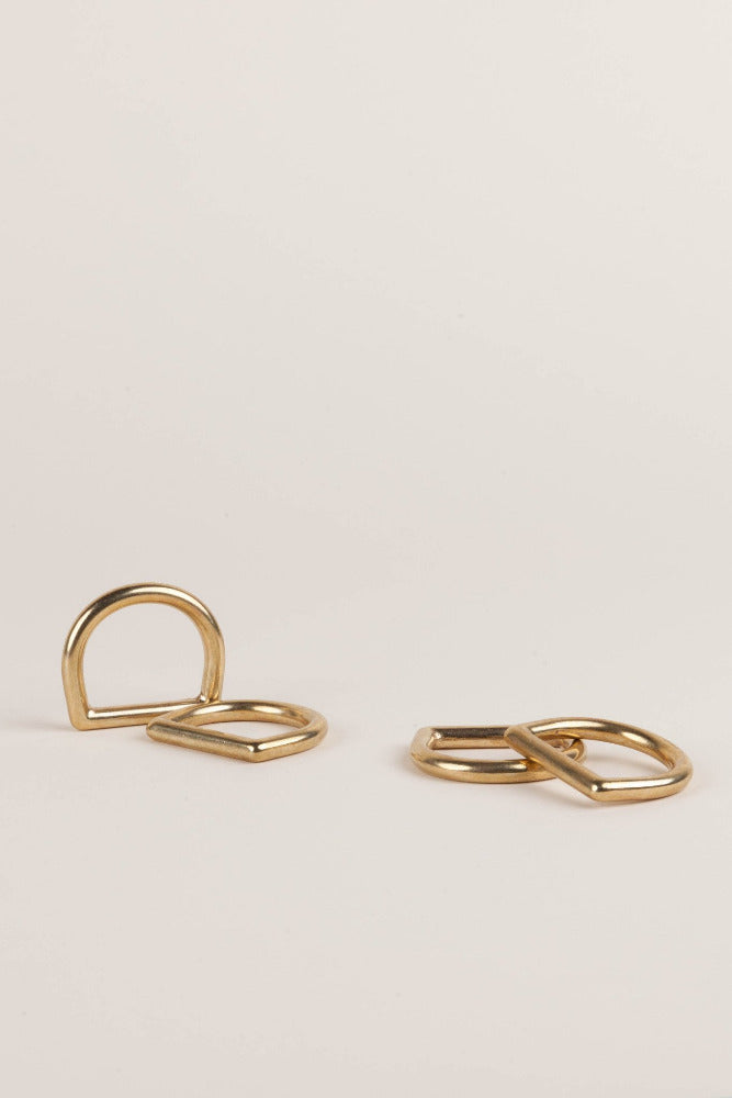 Solid Brass D Ring, DIY - MODERN MACRAMÉ