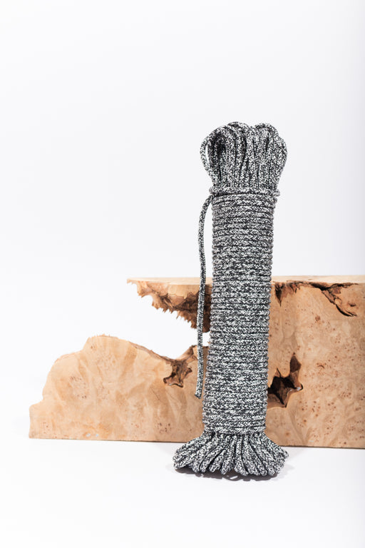 black and white melange recycled rope