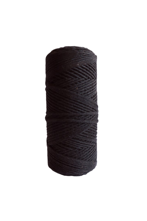black 2mm 100% oeko tex certified cotton string or cord 
