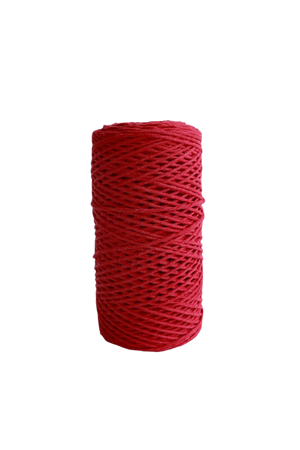 2mm 100% oeko tex certified cotton string or cord - in red