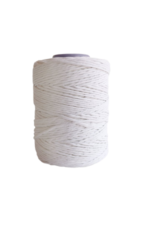 Soft Cotton Macrame Cord 4 mm - White
