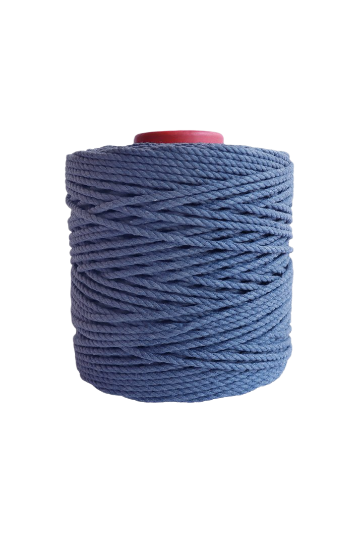 600 feet of 5mm 100% cotton rope - blue