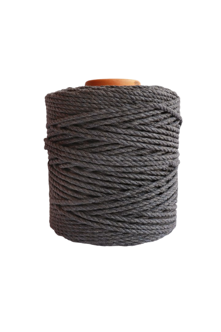 600 feet of 5mm 100% cotton rope - dark gray