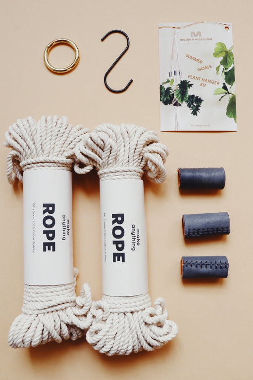 Everything you need  in our easy beginner macramé kit