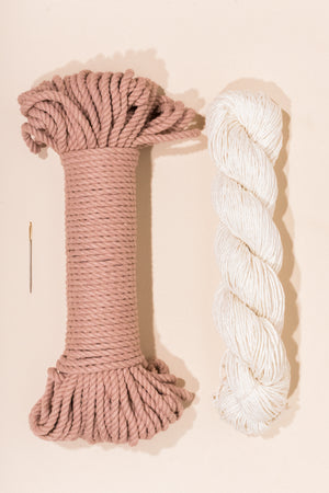 peach  cotton rope and linen yarn from Flax and Twine