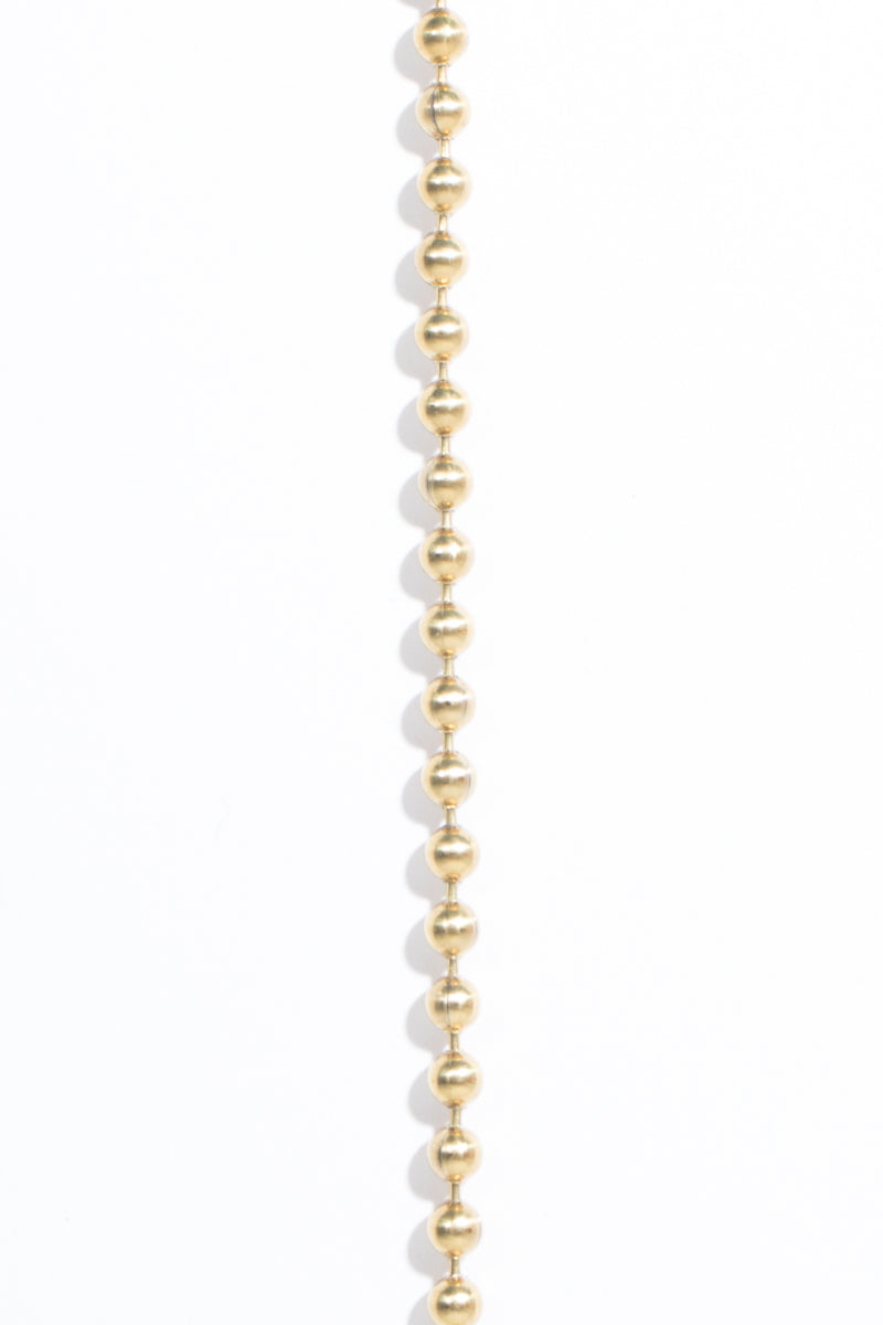 Brass Bead Ball Chain - brass coated steel