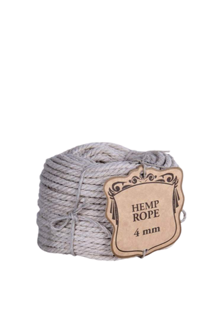 4mm Hemp Rope Twisted Natural 