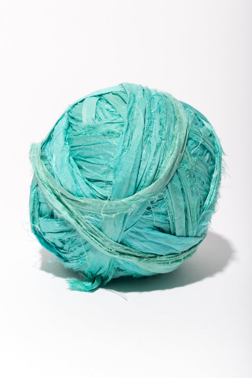 Arizona Turquoise Silk Sari Ribbon Ball
