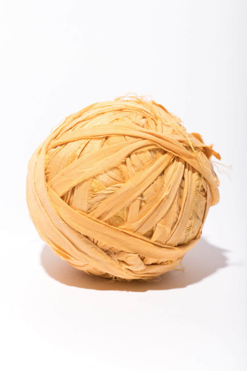 Buttercup Silk Sari Ribbon Ball