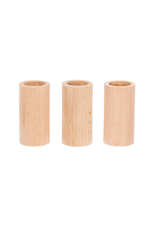 Large Wooden Tube Beads - 3 pack
