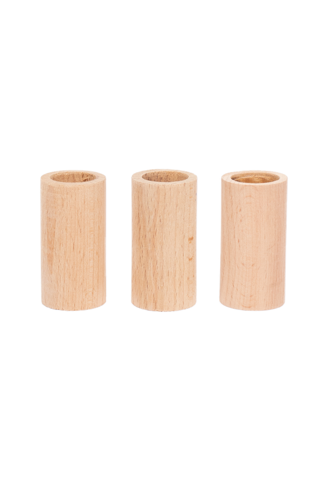 Large Wooden Tube Beads - 3 pack
